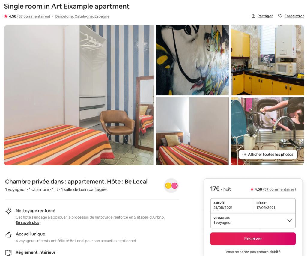 Harmonie couleur Airbnb